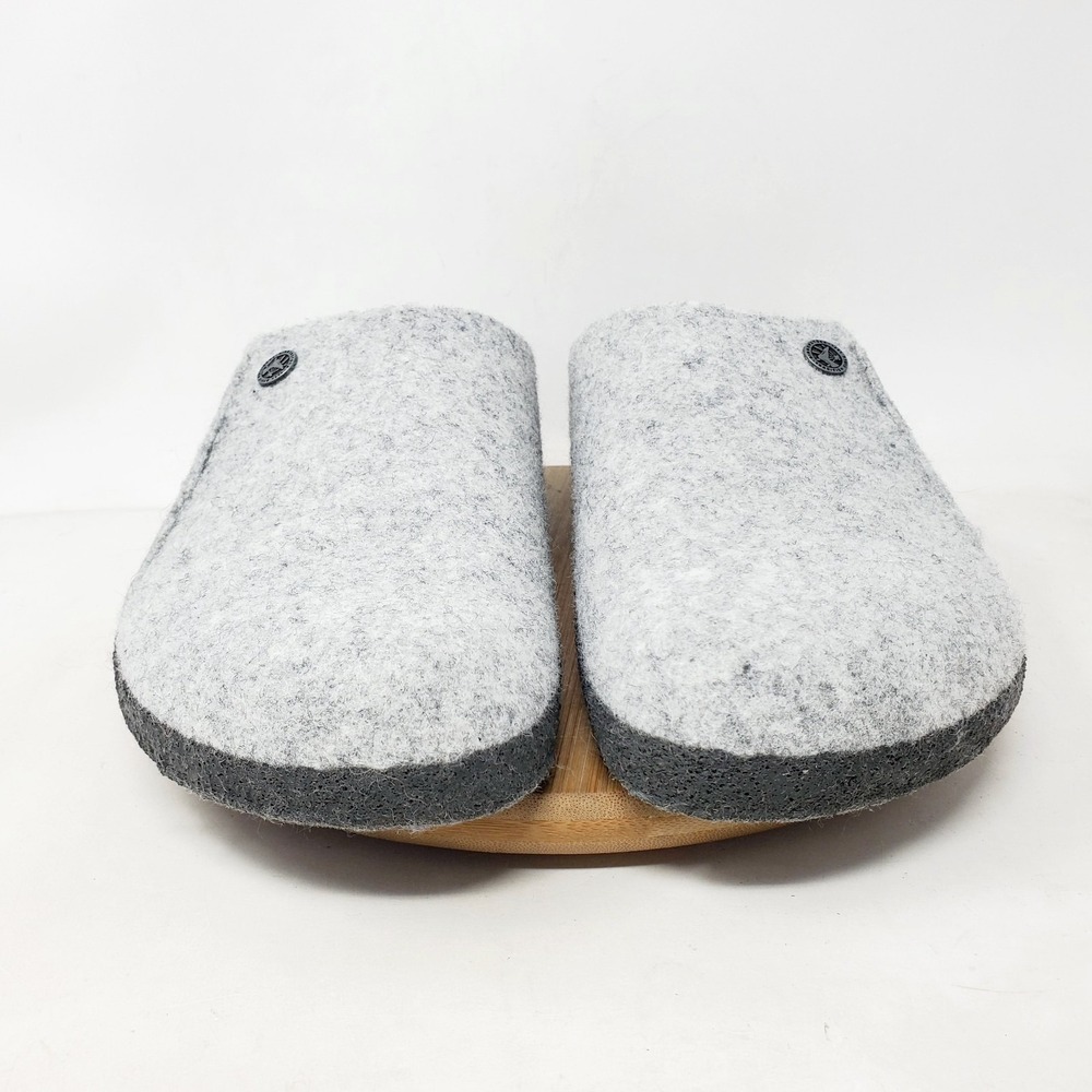 Birkenstock Zermatt Clogs 41 Womens 10 Grey Wool Slip On Mule Comfort Shoes - Picture 3 of 13